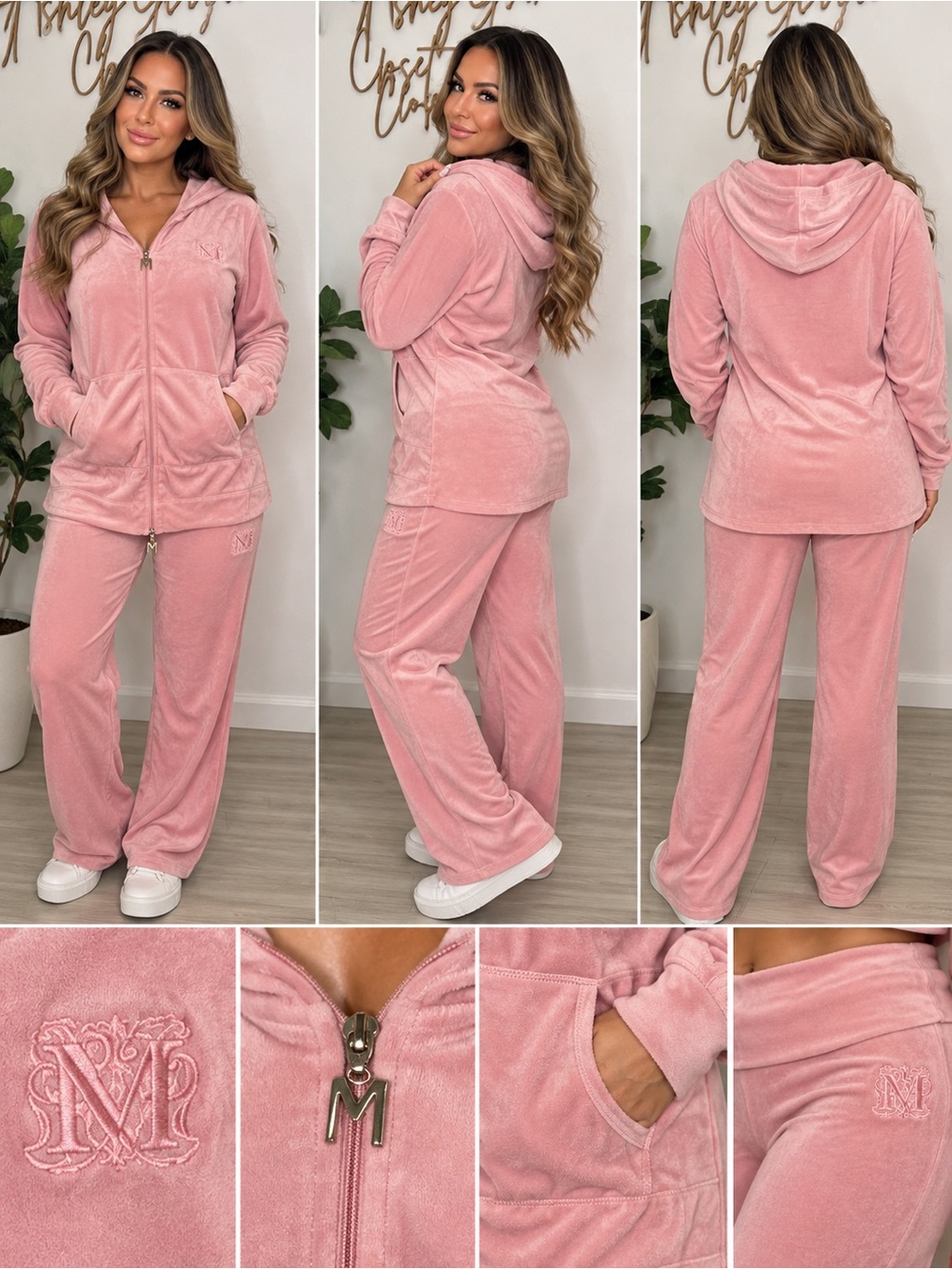 Max Sport Velour Tracksuit — XL | Rose Shadow